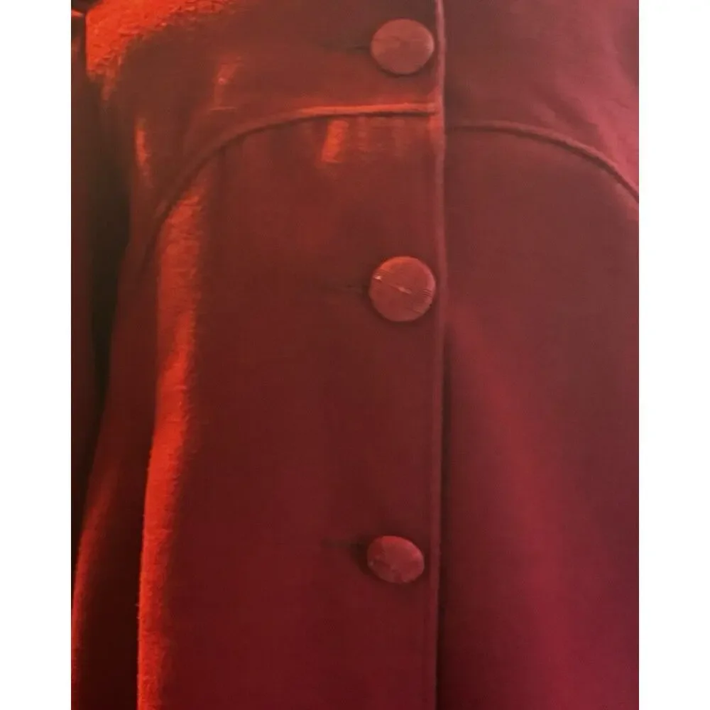 Free People Peplum Womens Coat Classic Academia Retro Uptown Chic Business - Picture 2 of 12